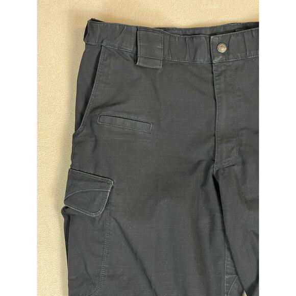 5.11 Tactical Series Pants Mens 34x34 Black Cargo Regular Fit Elastic Waist - Picture 3 of 13